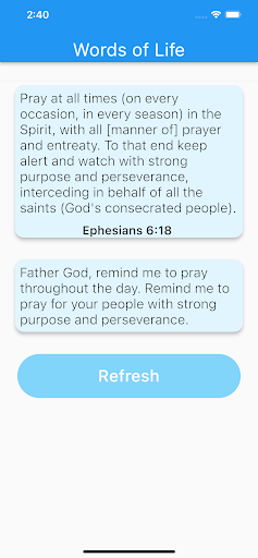 Android application Words of Life - Devotional screenshort