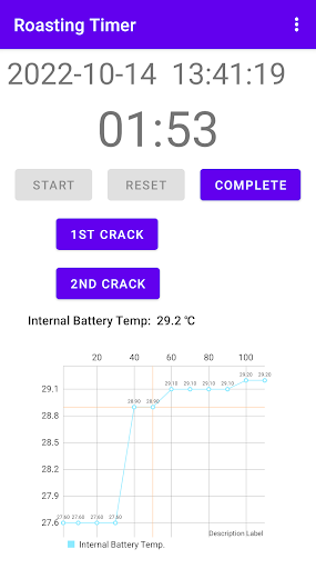 Roasting Timer Screen 2