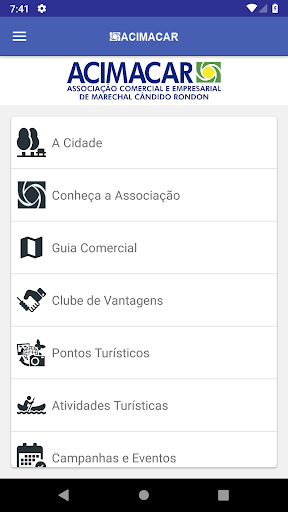 Android application ACIMACAR screenshort