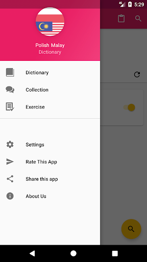 Android application Polish Malay Dictionary screenshort