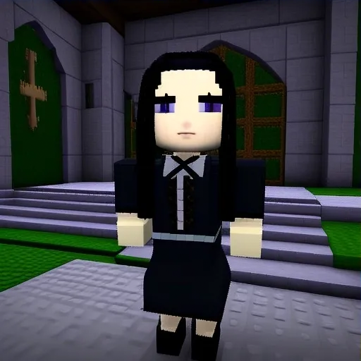 Wednesday Addams Minecraft PE Download on Windows