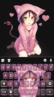 Cat Girl Kawaii Keyboard Background 1.0 APK screenshots 5
