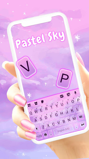 Android application Pastel Sky Live Keyboard Backg screenshort