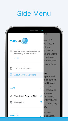 Android application TAM-C Crisis Management screenshort