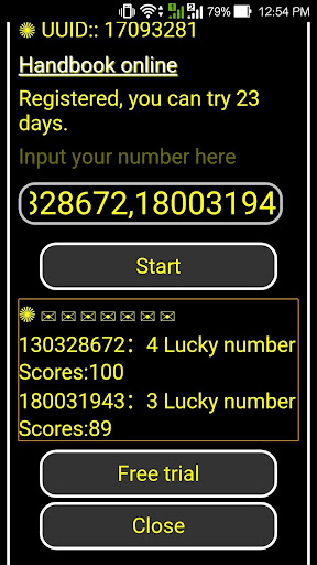 Lucky phone number[trial] Screen 3