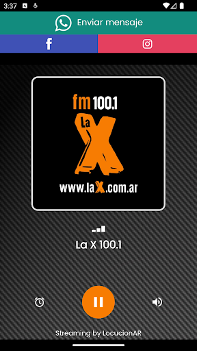 Android application La X 100.1 screenshort
