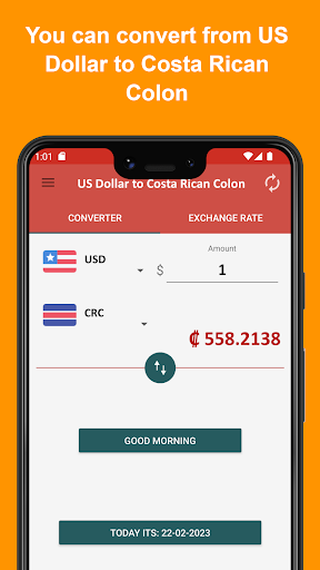US Dollar to Costa Rican Colon Screen 2