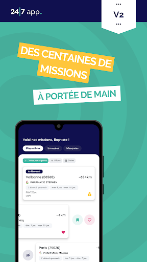 Android application 24/7 app. pour les remplaçants screenshort