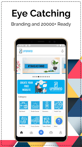 Android application UpBrand - Social Media Post Ma screenshort