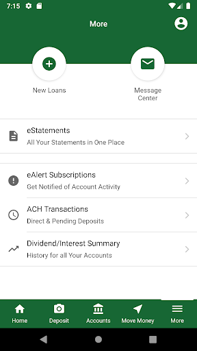 Consumers Federal Credit Union Screen 3