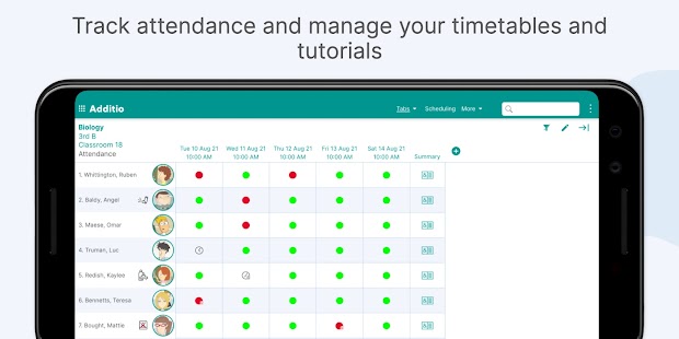 Additio App for teachers Screenshot