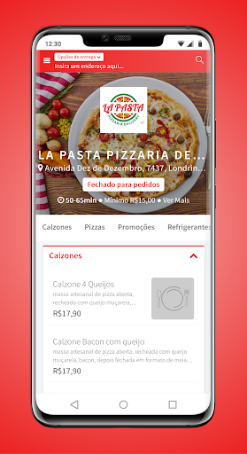 Android application La Pasta Pizzaria Delivery screenshort