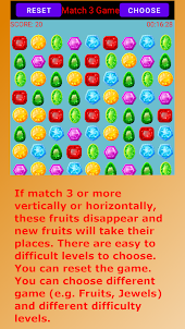 Match Three Fruits Game