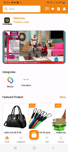 Android application Smilebaba screenshort