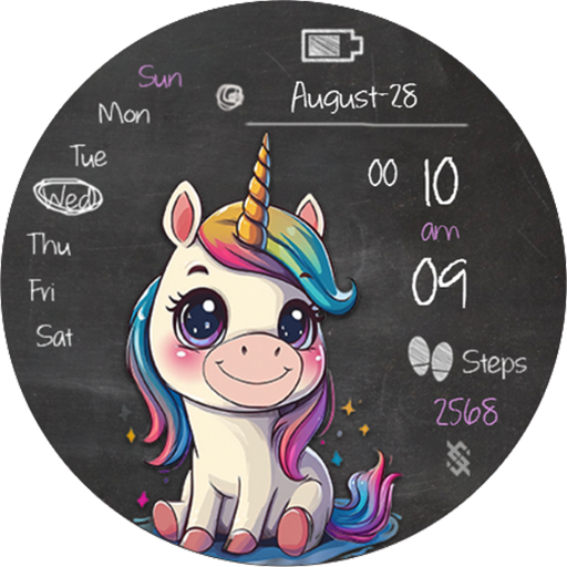 BFF22- Blackboard Art Unicorn logo