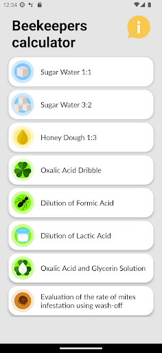 Android application Beekeepers calculator screenshort