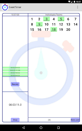 Event Timer Trial Screen 3