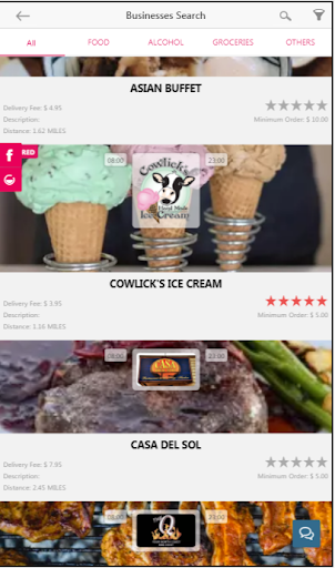Android application Food Runners USA screenshort