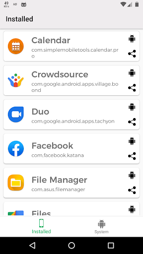 Android application App Manager APK Saver screenshort
