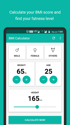 Android application BMI Calculator screenshort
