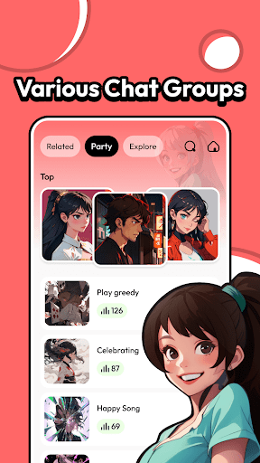 Android application aMurmur - Voice chat room screenshort