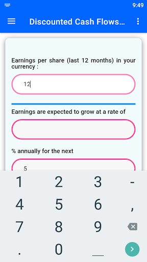 Android application DCF Calculator screenshort