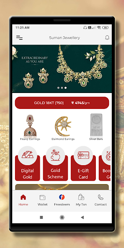 Android application Suman Jewellery screenshort