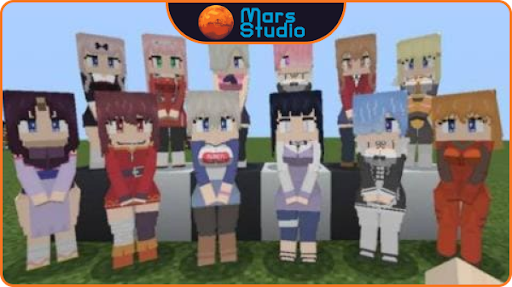 Skins Anime Girls Mod for MCPE Screen 2
