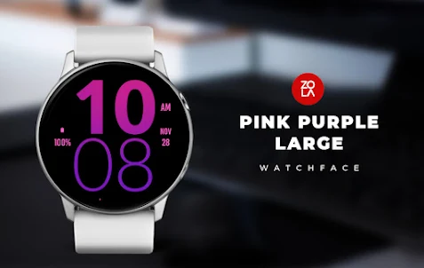 Pink Purple Large Watch Face