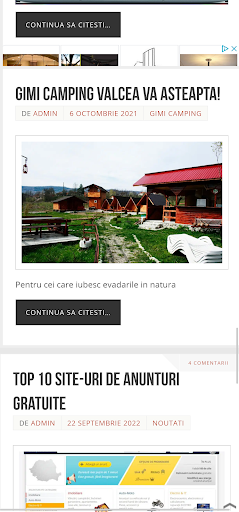 Android application GimiCamping - Cazare Valcea screenshort