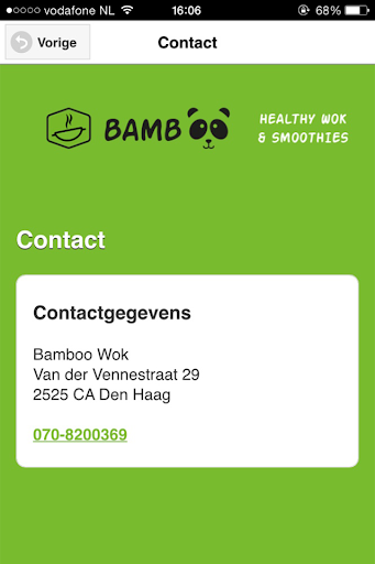 Android application Bamboo Wok screenshort