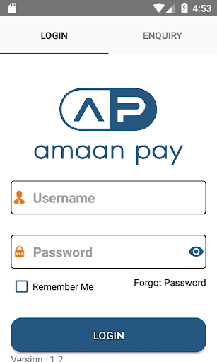 Android application AmaanPay screenshort