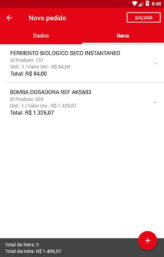 Interface Vendas Mobile Screen 2
