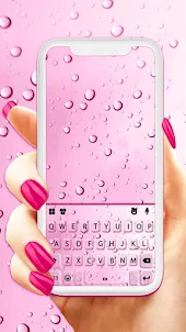 Pink Water Drops Theme