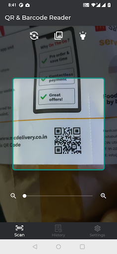 Android application QR & Barcode Reader screenshort