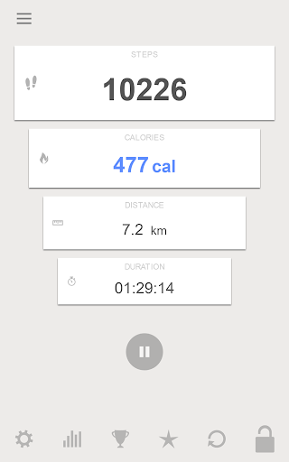 Screenshot of Step & Calorie Counter