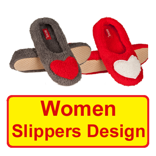 Women slippers design logo