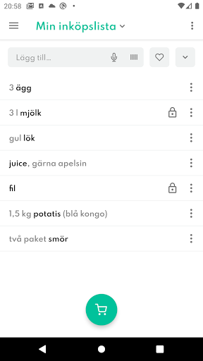 Matlistan - mer än bara listor Screen 2
