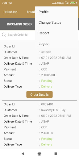 MyAzad Vendor Screen 2