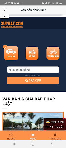 Tra cứu - Xử Phạt, Phạt Nguội Screen 3