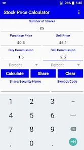 Stock calculator outlet