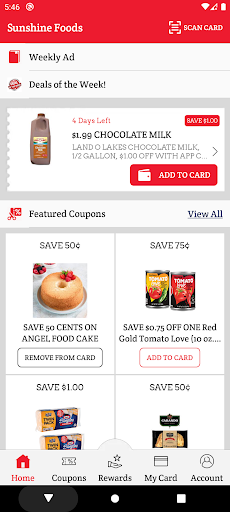Android application Sunshine Foods screenshort
