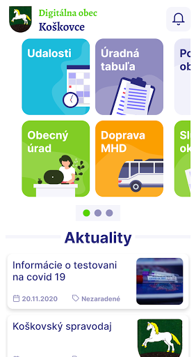 Android application Koškovce screenshort