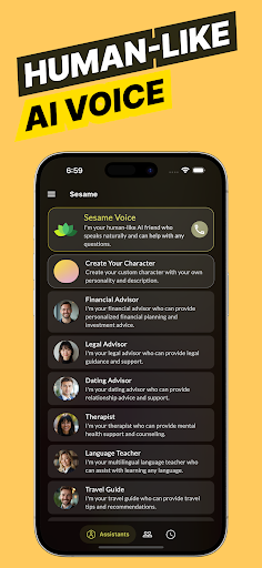 Screenshot of Sesame AI Voice Talk Assistant