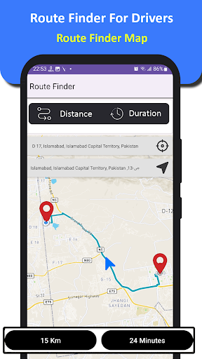 GPS navigation, maps & route