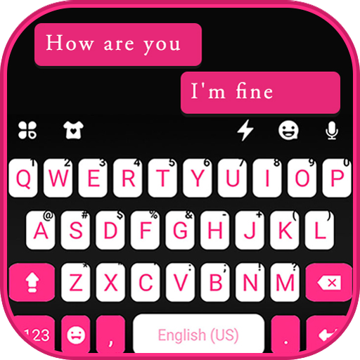 Pink Black Chat Keyboard Theme 7.2.0_0317 Icon