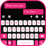 Pink Black Chat Keyboard Theme Apk