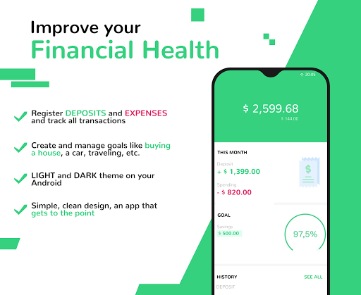 Android application Zeta - Financial Control screenshort