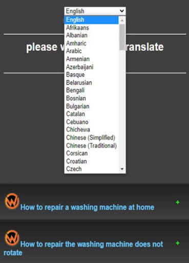 Learn washing machine repair Screen 2