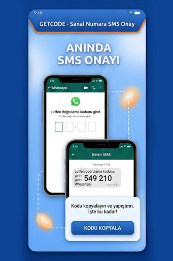 GetCode-Sanal Numara SMS Onay ekran görüntüsü